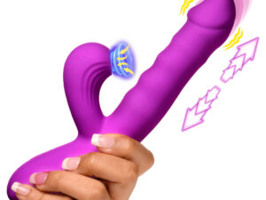 Thrust Wave Thrusting and Sucking Silicone Rabbit Vibrator