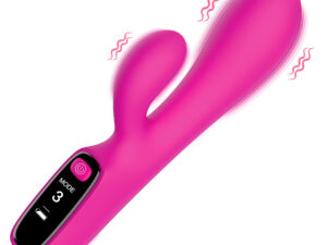 Silicone Rabbit Vibrator with Digital Display